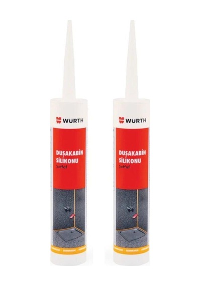 Würth Tvet Duşakabin Silikonu Şeffaf 310 Ml 2 Li Paket