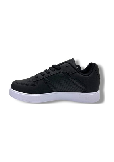 Luttoon 1201-26 Cilt Deri Anatomik Sneaker Siyah Beyaz 36-39 Siyah