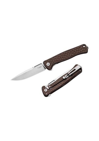 Lionsteel Emmet Em01a Es Stone Washed Blade Magnacut Aluminium Hammertone Kamp Çakı Kahverengi