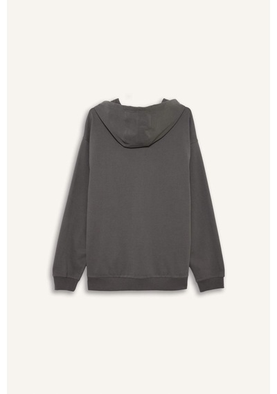 Defacto %100 Pamuk Fermuarlı Sweatshirt F9812ax26spgr206 Gri-gr206