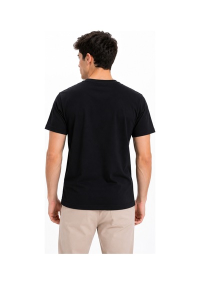 Masion Rae Erkek 5'li Basic Regular Fit Tişört Seti %100 Pamuk Bisiklet Yaka Siyah Renk