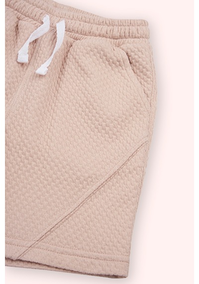 Erkek Bebek Cepli Örme Pembe Şort 2511BB07005