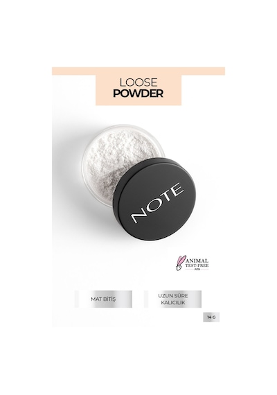 Note Cosmetique Loose Powder Makyaj Sabitleyici Matlaştırıcı Toz Pudra - 01 Invisible