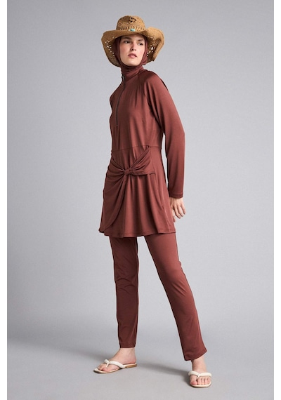 Defacto Regular Fıt 4lü Kahverengi Burkini Mayo G7456ax26hsbn329 Kahve-bn329