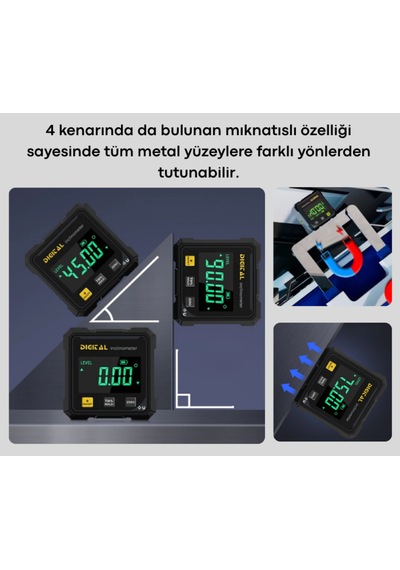 Loyka 5521 Dijital Eğim Ölçer Mıknatıslı Çift Çizgi Lazerli