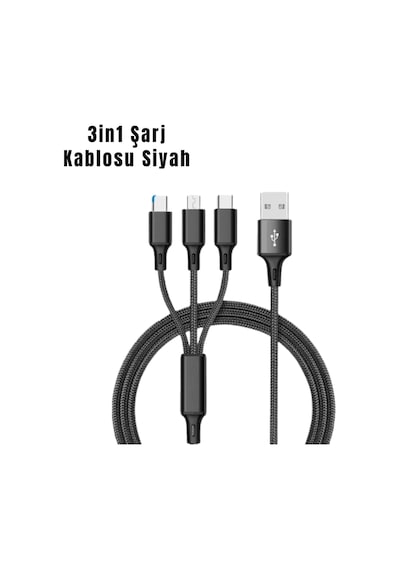 3 Ü 1 Arada Hızlı Şarj Kablosu