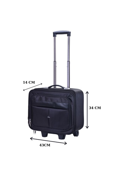 Çekçekli Lüx Büyük Boy Kasalı Siyah Pilot, Evrak, Laptop, Notebook Çantası Karışık