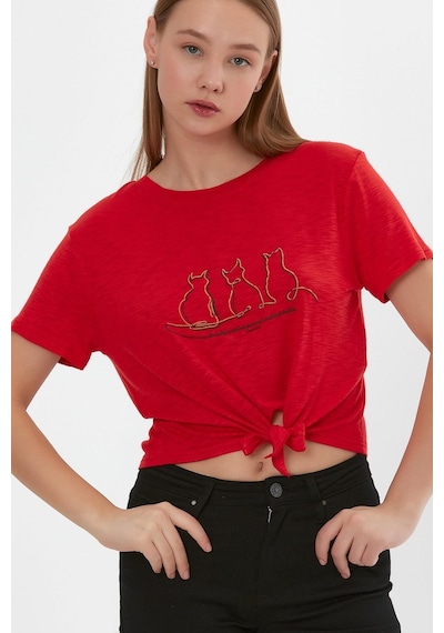 Alexandergardı Baskılı Bağcıklı T-shirt B22-24300 001