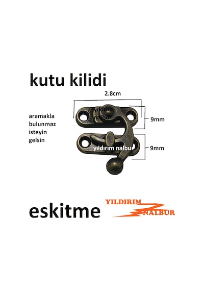Kutu Kilidi 4 Adet Eskitme Sandık Kilidi Hobi Kilit Emniyet Kilid