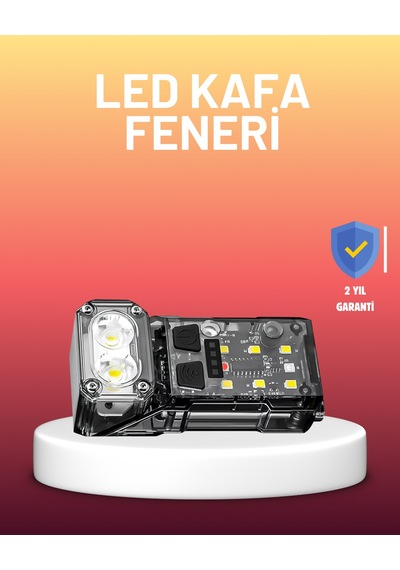 3 Fonksiyonlu Led Far El Feneri Çalışma Lambası Uzun Pil Ömürlü