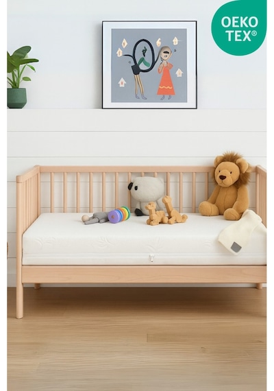 %100 Organic Cotton Full Ortopedik 10 Cm Kalınlık Bebek Oyun Parkı,park Yatak Ve Beşik Yatağı 60 X 115