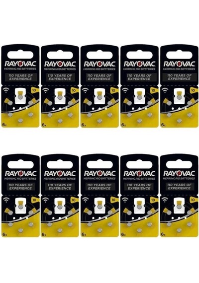 Rayovac 10 İşitme Cihazı Pili 6'lı 10 Paket