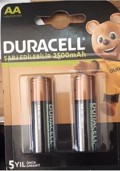 Duracell 2500 Mah Şarjlı  Kalem 2 Li Kartela