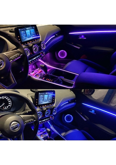 Araç İçi Atmosfer Ambiyans Led Neon 64 Renk Rgb App Kontrollü 18 Parça