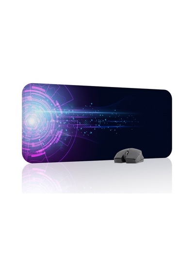 Fütüristik Kaymaz Dikişli Kauçuk Oyuncu Mousepad V1 - 70x30 Xl Gaming Mouse Pad Fare Altlığı
