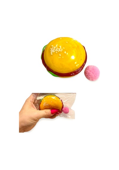 Moj Moj Taba Squish Hamburger Sukuşi Yumuşak Stres Atıcı Oyuncak - 1 Adet