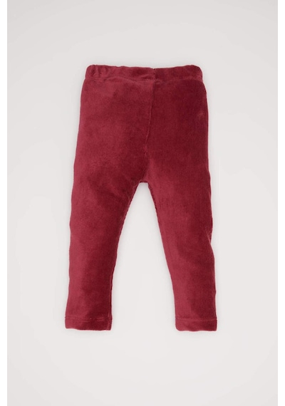 DeFacto Kız Bebek Düz Paça Beli Lastikli Basic Düz Fitilli Kadife Tayt Y1083A224WNBR204 DeFacto Kız Bebek Düz Paça Beli Lastikli Basic Düz Fitilli Kadife Tayt Y1083A224WNBR204
