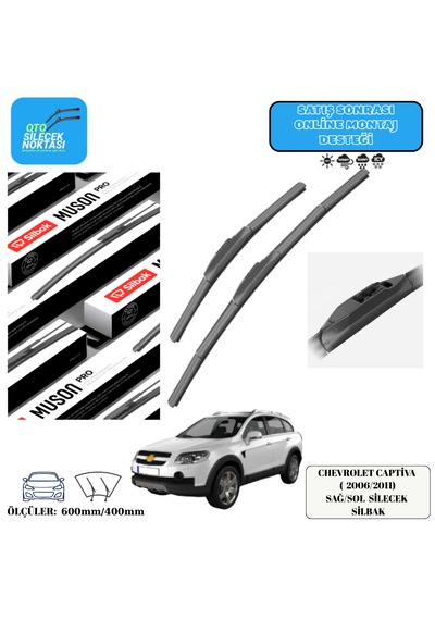 Chevrolet Captiva 2006/2011 Araca Özel Ön Sağ-sol Silecek Silbak 600mm/400mm