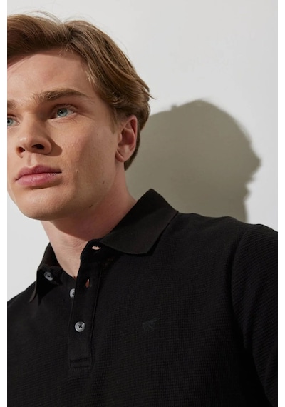 Wrangler Erkek Polo T Shirt W231325001 SİYAH Siyah