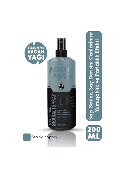 Hacim Ve Dolgunluk Veren Deniz Tuzu Saç Spreyi Yosun Ve Argan Yağı İçerir 200 Ml