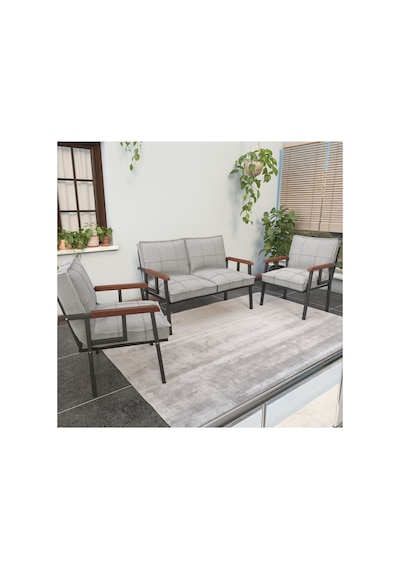 Mygusi Modern Balkon, Bahçe, Cafe, Metal Kanepe Koltuk Takımı , Bahçe Mobilyası, 211 - Açık Gri Mygusi Modern Balkon, Bahçe, Cafe, Metal Kanepe Koltuk Takımı , Bahçe Mobilyası, 211 - Açık Gri