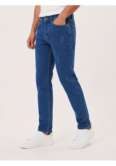 Classics Men Black Wood Erkek Slim Fit Jean Pantolon 7751 Mavi