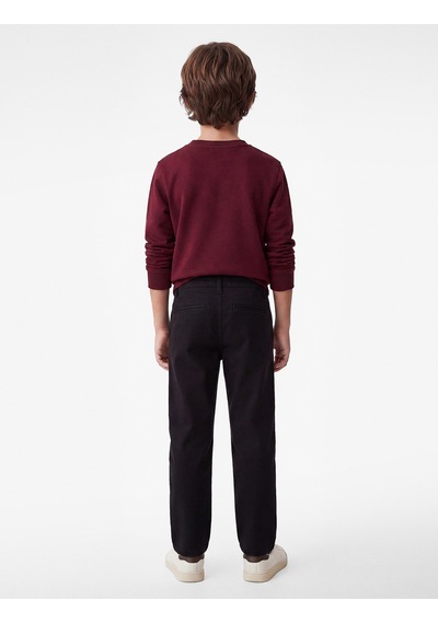 Koton Pamuklu Cep Detaylı Gabardin Chino Pantolon Siyah 7wkb40018tw