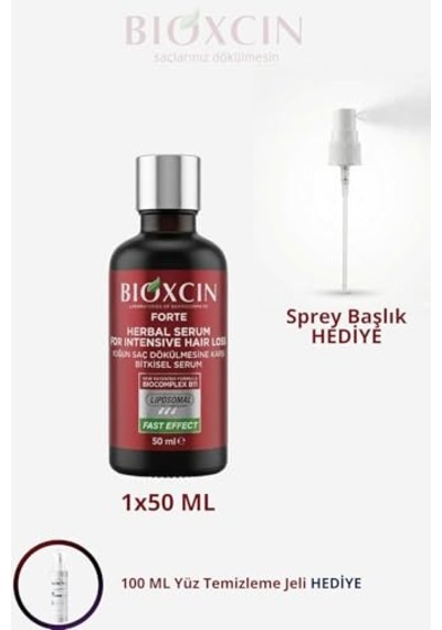 Forte Serum Yoğun Saç Dökülmelerine Karşı 50 Ml Sprey Başlık Ve Jel Hediye