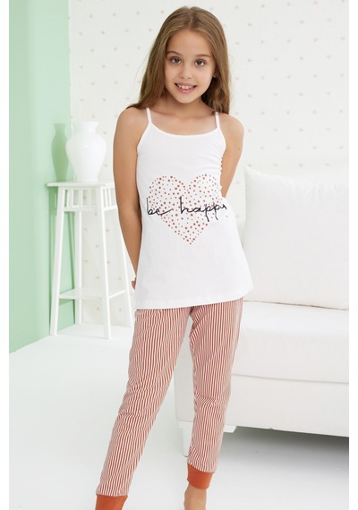 Siyah İnci Pamuklu Ip Askılı Pijama Takım Çok Renkli