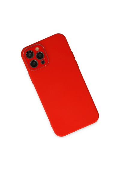 Newface - 419 - İphone 12 Pro Kılıf Lansman Glass Kapak - Edntrend - - Kırmızı