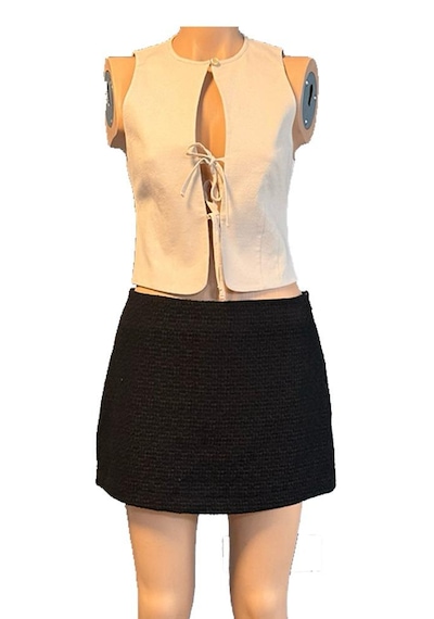 Soultextile Kadın Siyah Mini Etek Siyah