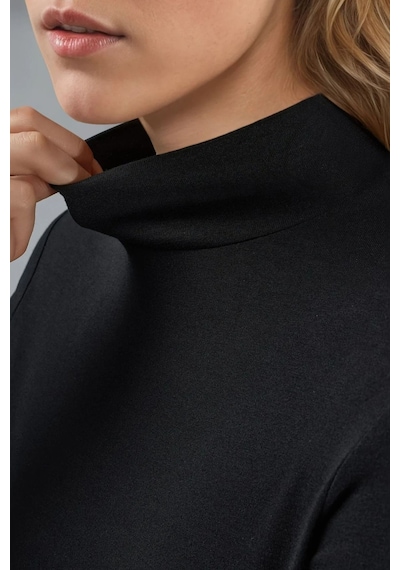 Hiccup Busem Slim Fit Yarım Balıkçı Yaka Bluz Siyah
