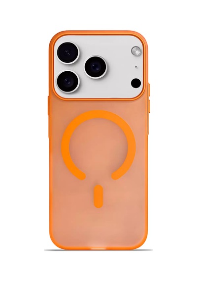 Apple Uyumlu iPhone 17 Pro Max Frostmag Matte Armor Magsafe Kılıf Sunset Orange Sunset Orange