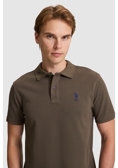 U.S. Polo Assn. U.s. Polo Assn. Erkek Koyu Haki Tişört Basic 50322314-vr111