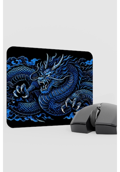 Ejderha Mavi V2 22x18 Gaming Kauçuk Kaymaz Taban Mouse Pad Fare Altlığı