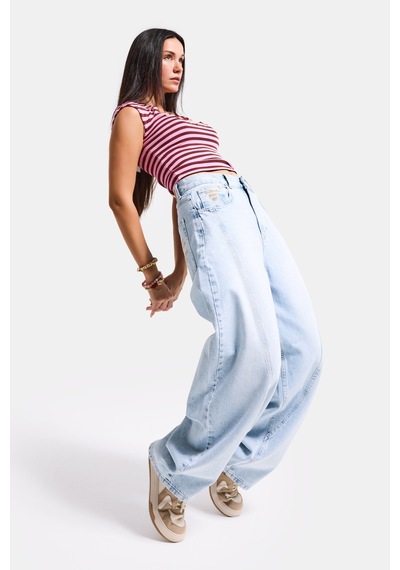 Kadın Ice 4s6-3 Balon Fit Cep Nakışlı Özel Tasarım Denim Jean Ice Kot