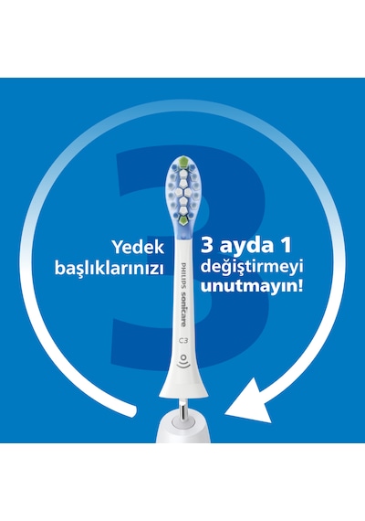 Philips HX9042/87 Sonicare Premium Plak Savunması 2'li Diş Fırçası Başlığı