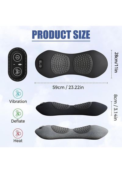 3'ü 1 Arada Sırt Masajı Zentira, Çekişli, Titreşimli Ve Isılı Sırt Masajı, Bel Ve Boyun İçin Ergonomik Masaj Yastığı Sh