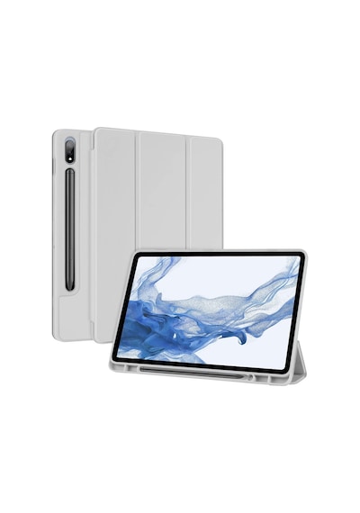 Samsung Galaxy Uyumlu Tab S8 Ultra 14.6" 2022 Sm x900 X906 Kılıf Kalem Bölmeli Smart Case