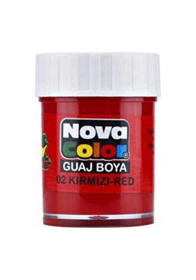 Nova Color Guaj Boya Kırmızı Şişe - 4 Adet Kırmızı