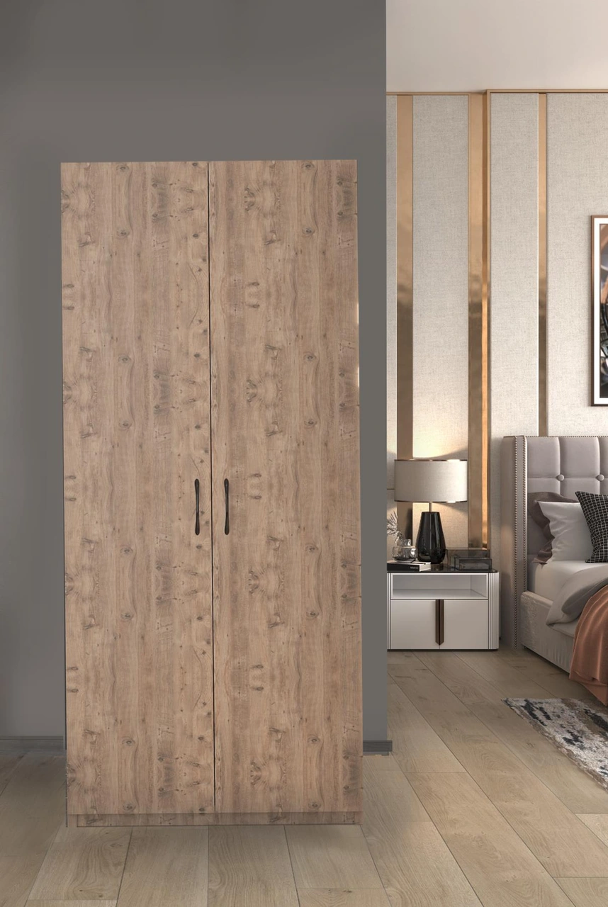 Frey 2 Kapaklı Elbise Dolabı-2 Kapılı Gardırop-atlantik Çam Atlantik Çam