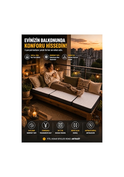Purpose Tek Kişilik 10 Cm Katlanır Sünger Yatak Yer Ve Misafir Yatağı, Şilte Ve Minder Karavan, Kamp, Çadır Ve Araç İçi 24 Dns Orta Sert Sünger Fermuarlı Çıkarılabilir Kılıf Purpose Tek Kişilik 10 Cm Katlanır Sünger Yatak Yer Ve Misafir Yatağı, Şilte Ve Minder Karavan, Kamp, Çadır Ve Araç İçi 24 Dns Orta Sert Sünger Fermuarlı Çıkarılabilir Kılıf