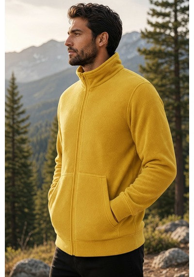Givoria Erkek Polar Hırka Kışlık Fermuarlı Çeket Tüy Toplamaz Rüzgar Geçirmez Polar Kazak Sweat Sarı Sarı Givoria Erkek Polar Hırka Kışlık Fermuarlı Çeket Tüy Toplamaz Rüzgar Geçirmez Polar Kazak Sweat Sarı Sarı
