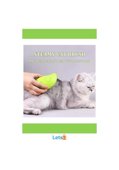 Buharlı Kedi Tarağı Masaj Fonksiyonlu Tüy Bakım Aksesuarı