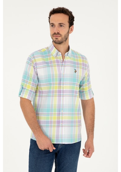 U.s. Polo Assn. Erkek Mint Gömlek Desenli 50283727-vr090 Mint
