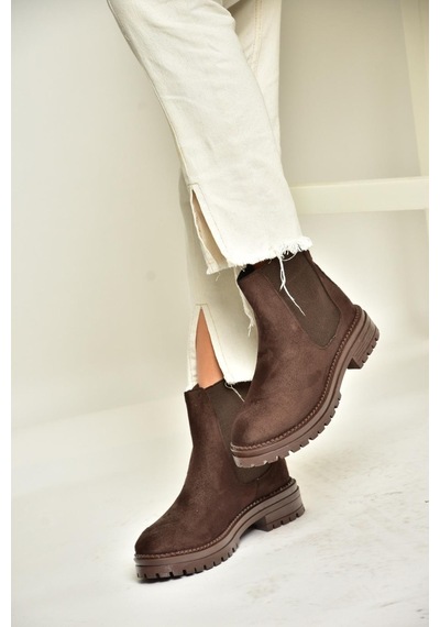 Fox Shoes T726923702 Klasik Kadıın Bot -  Kahverengi Süet Kahverengi