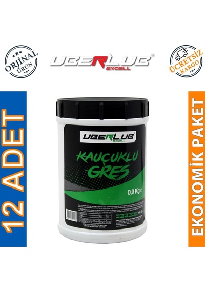 Uberlub Excell Kauçuklu Gres 0.9 Kg Kalsiyum Sabunlu Gres 12 Ade