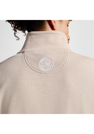 Converse Classic Sport Yarım Fermuarlı Erkek Bej Sweatshirtdüz10026710
