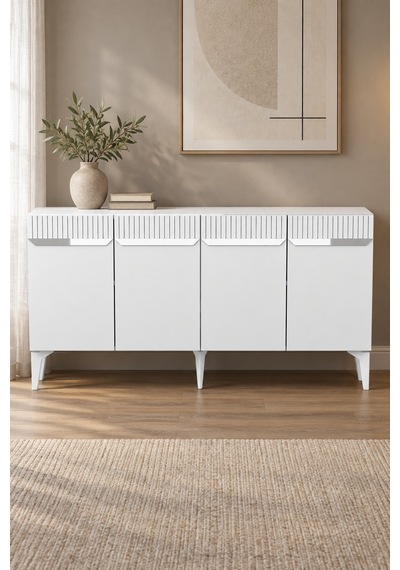Ka1544bs Duma Konsol Beyaz-silver 150cm Beyaz - Sılver