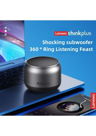 Lenovo K30 Wireless Bluetooth Speaker With Bass Emulates The Metal Texture Of Car İnterior And Ou...